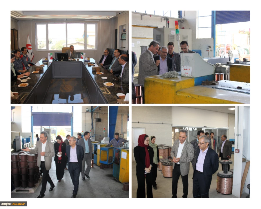 بازدید آقای دکتر رضا پیرایش، سرپرست دانشگاه ملی مهارت واحد استان زنجان از کارخانه تولید سیم و کابل البرز 2