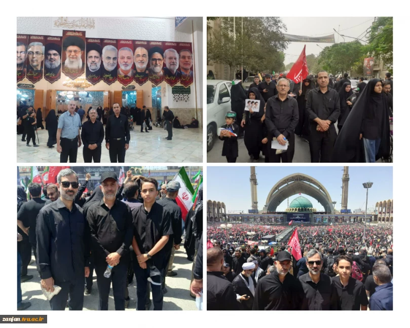 حضور دانشگاهیان ملی مهارت استان زنجان در مراسم تشییع رهبر شهید